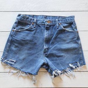 Wrangler Original Denim Distressed Vintage Shorts